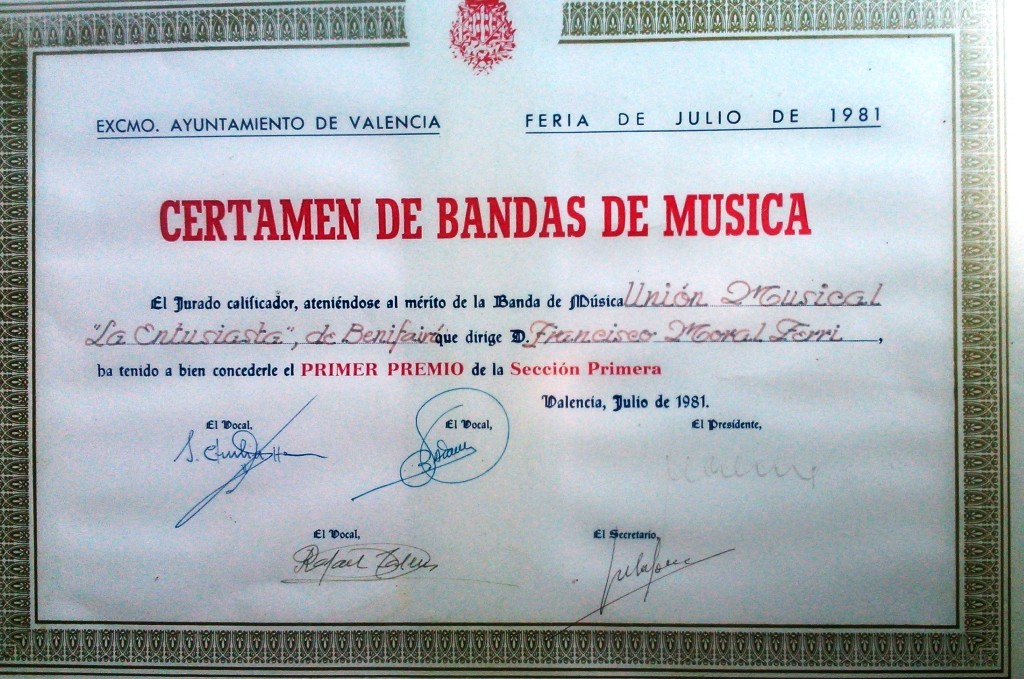 1981 Diploma Certamen València